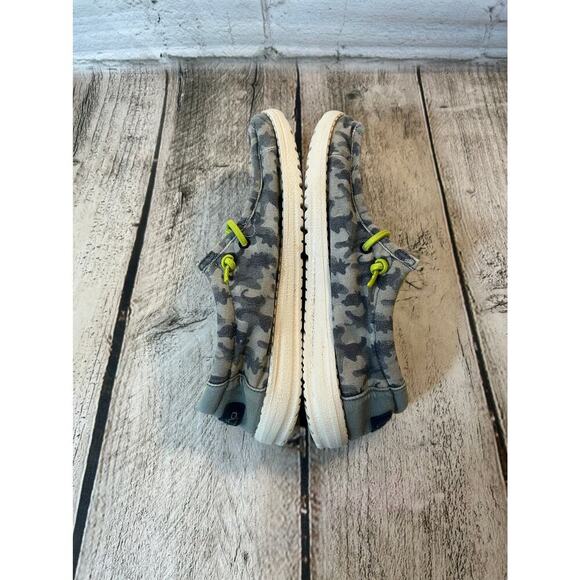 HEYDUDE Unisex Youth Wally Blue Camodino / Size: Y5-Y6 - Picture 4 of 9